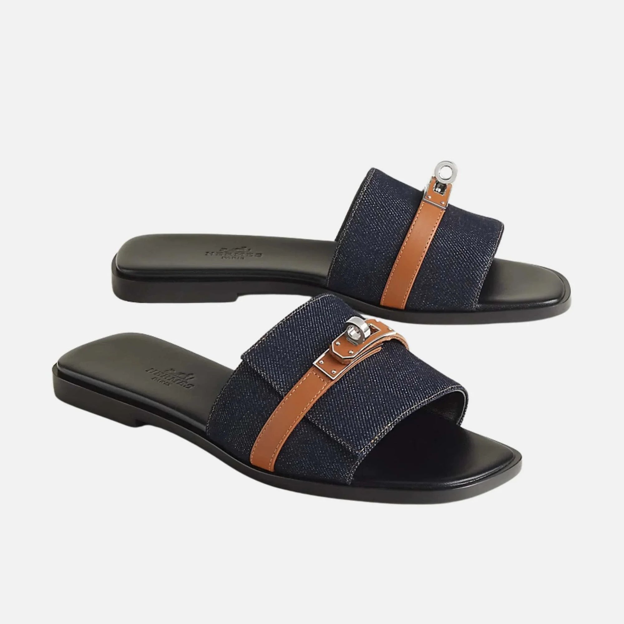 Giulia Sandal Denim Hermes – Гарантія оригінальності – боковий вид
