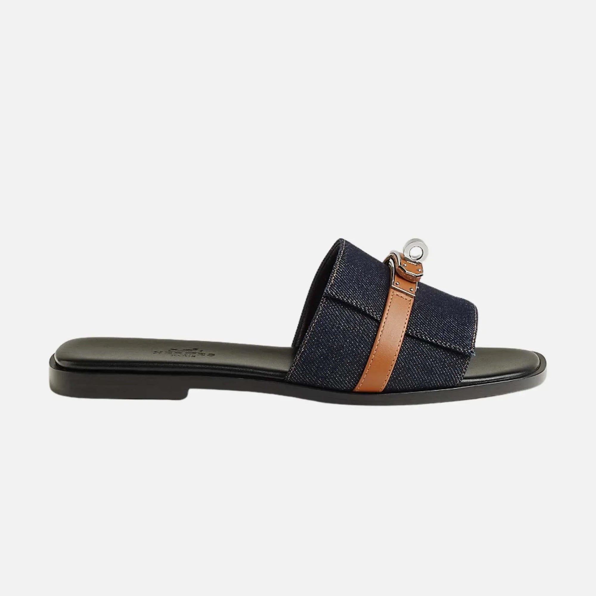 Giulia Sandal Denim Hermes – Гарантія оригінальності – вид ззаду