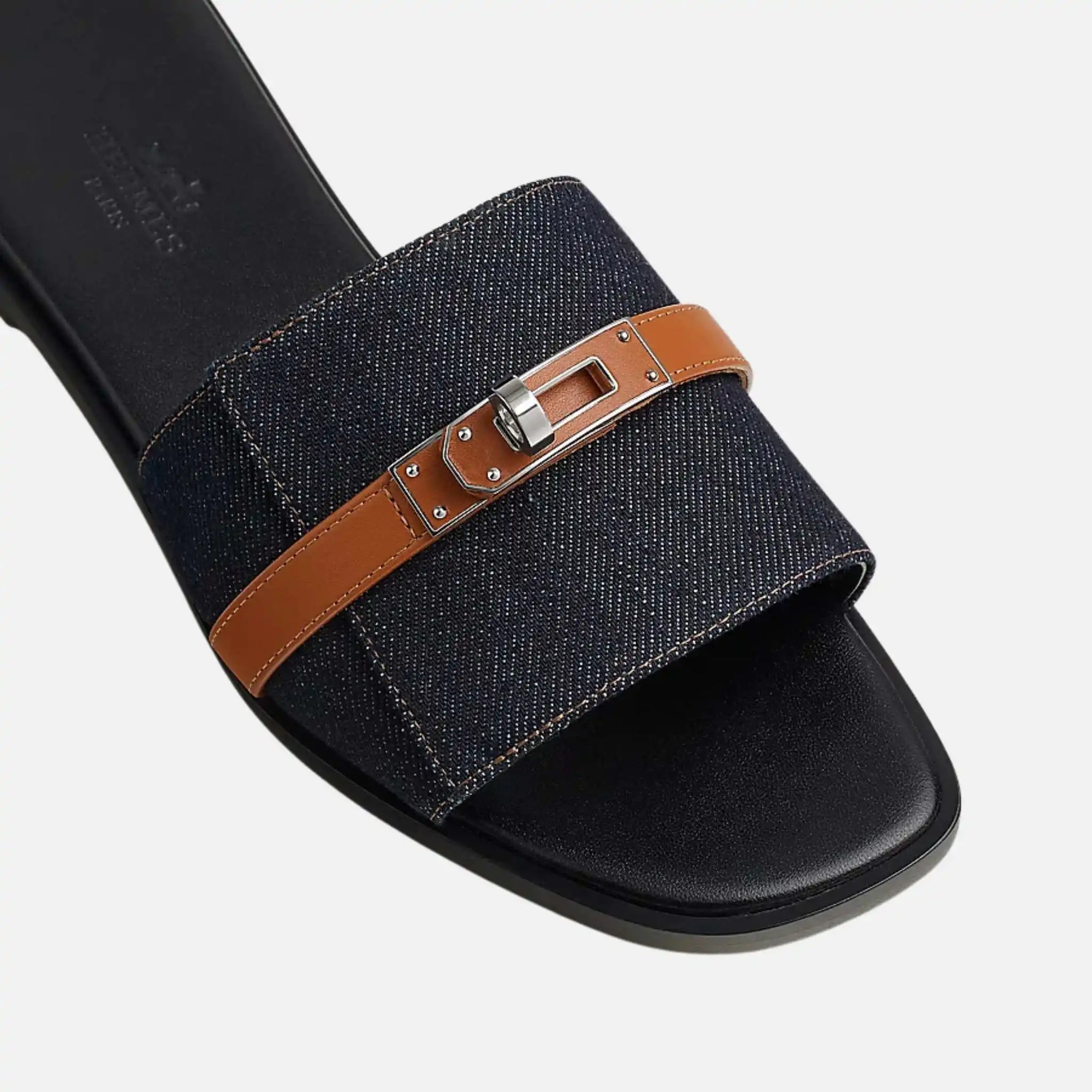 Giulia Sandal Denim Hermes – Гарантія оригінальності – детальний вид