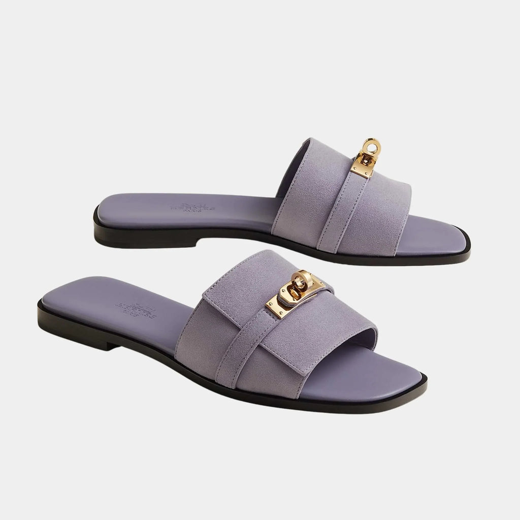 Giulia Sandals Goat Suede Hermes – Гарантія оригінальності – боковий вид