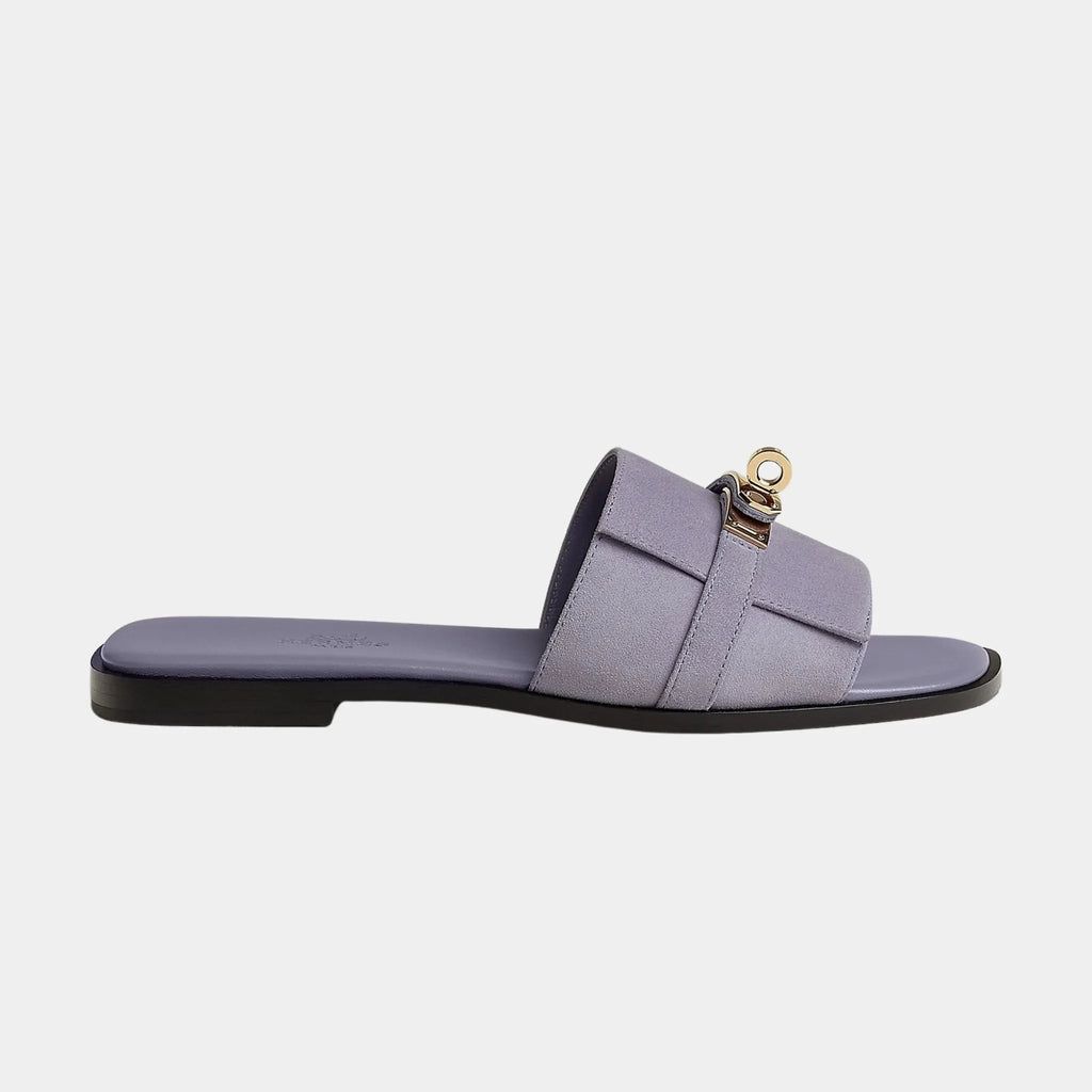 Giulia Sandals Goat Suede Hermes – Гарантія оригінальності – вид ззаду