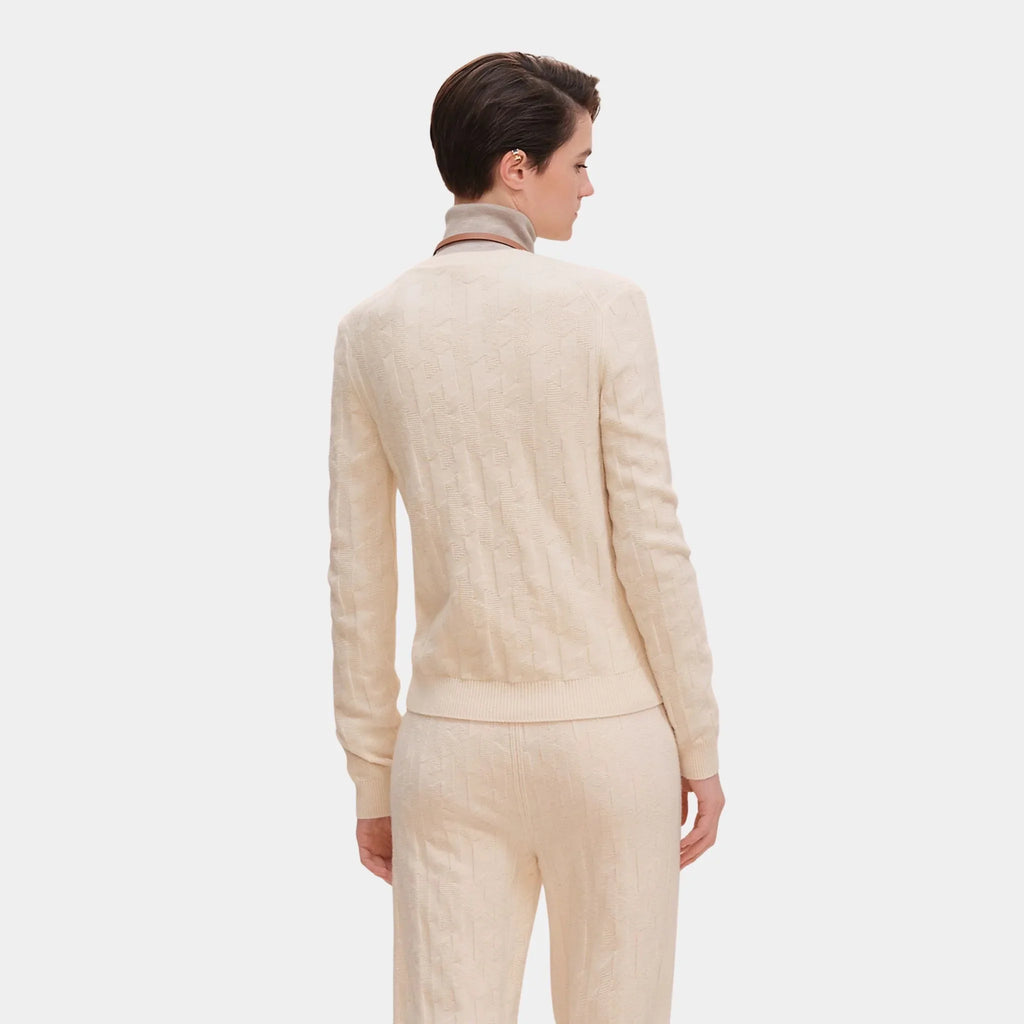 H Long-Sleeve Sweater In Plain Wool Knit Hermes – Гарантія оригінальності – вид ззаду