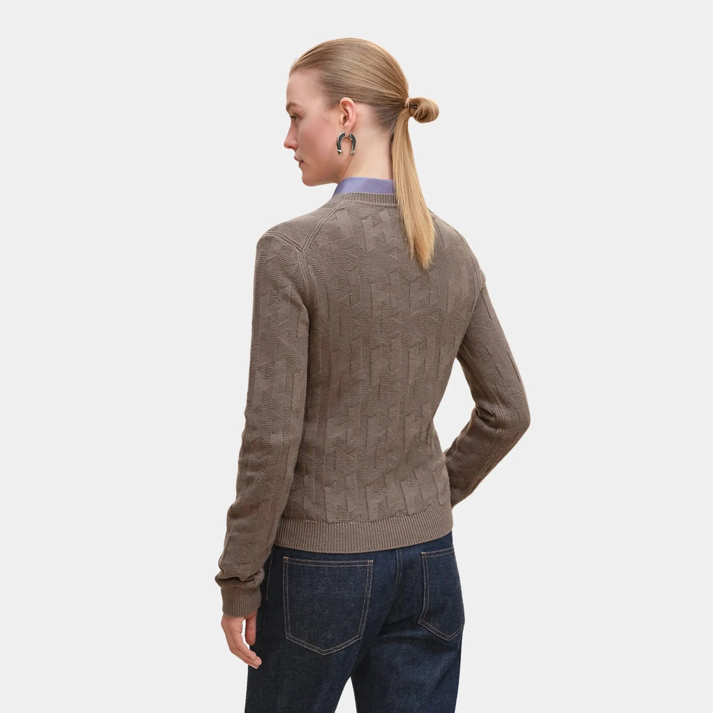 H Long-Sleeve Sweater In Plain Wool Knit Hermes – Гарантія оригінальності – збільшений вид