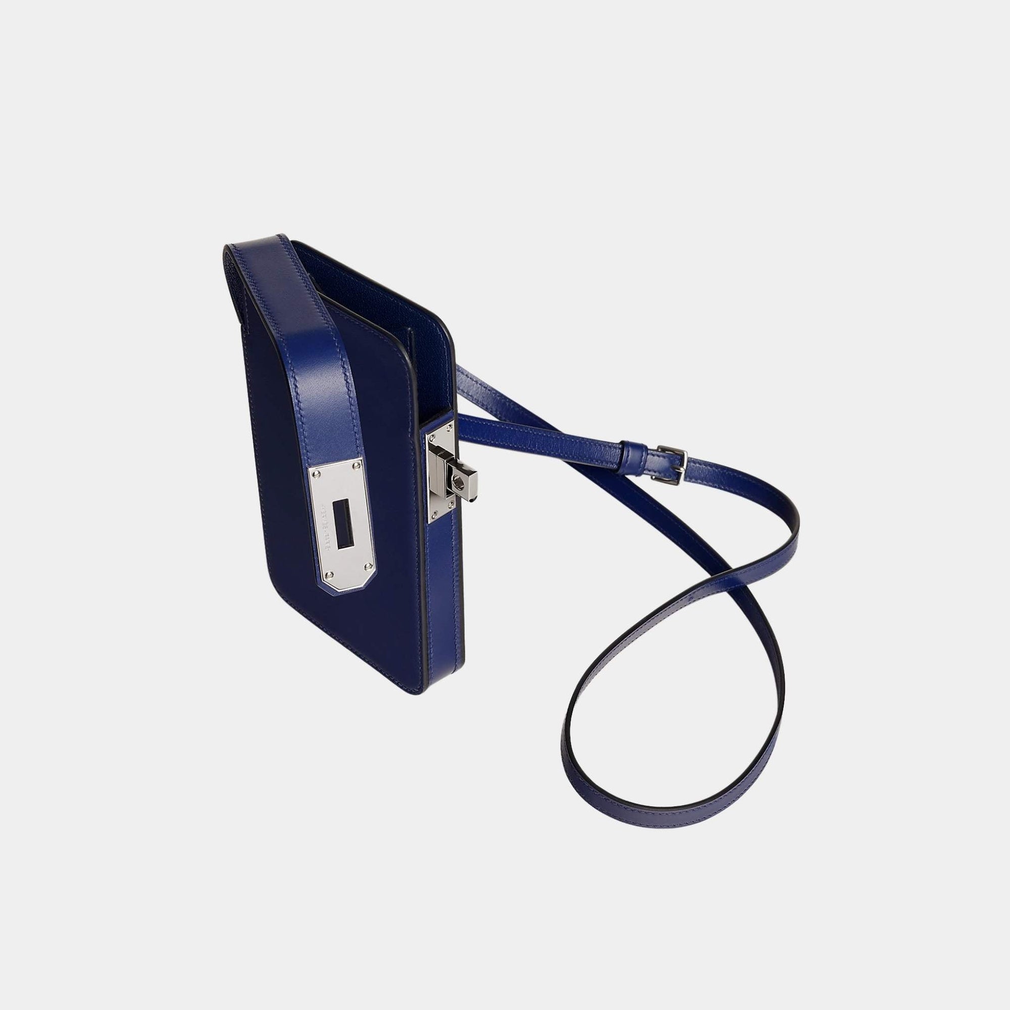 Hac A Box Phone Case Tadelakt Calfskin Bleu Saphir Hermes оригінал – Купити в Україні – вид ззаду