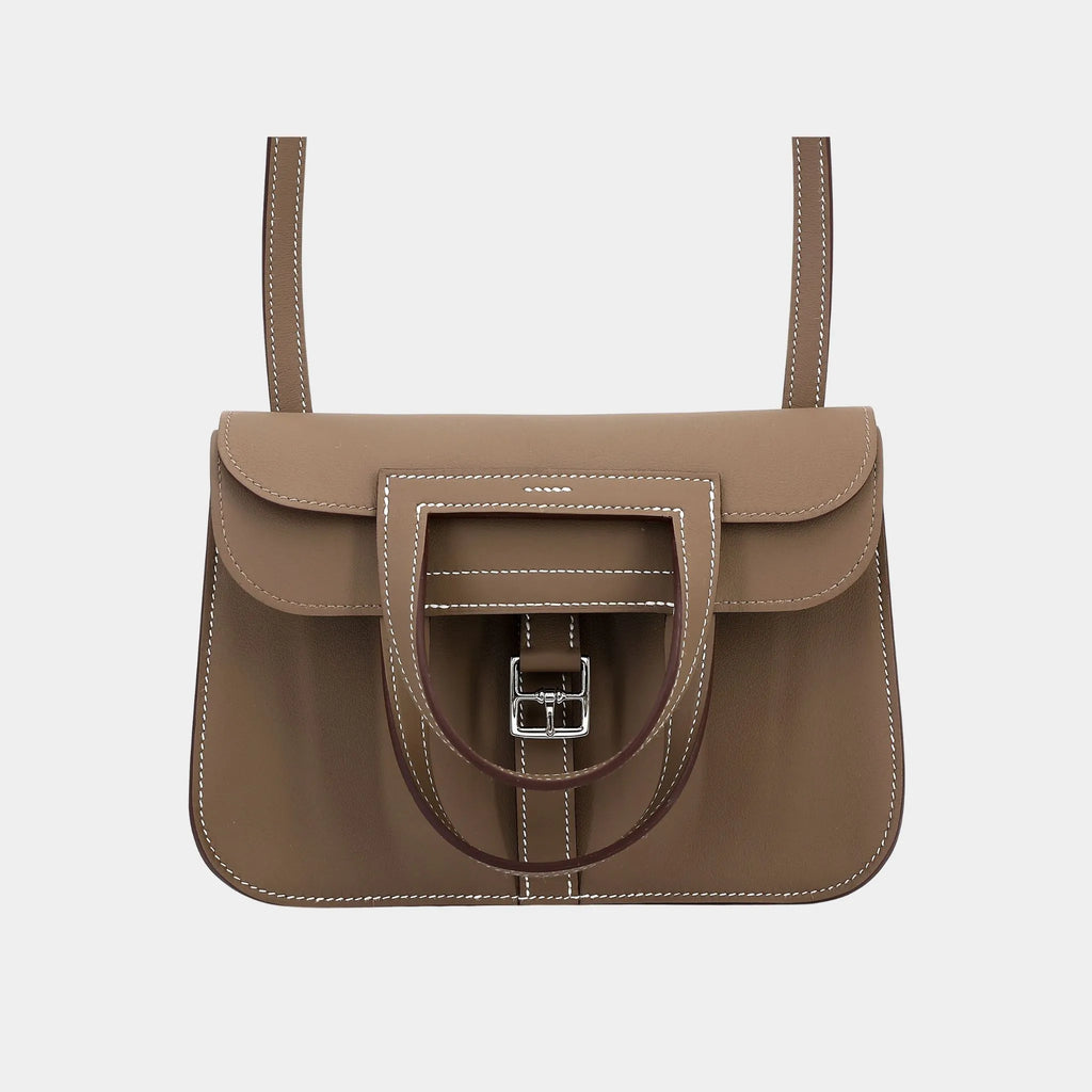 Оригінальна Halzan Mini Swift Etoupe Phw Hermes – боковий вид