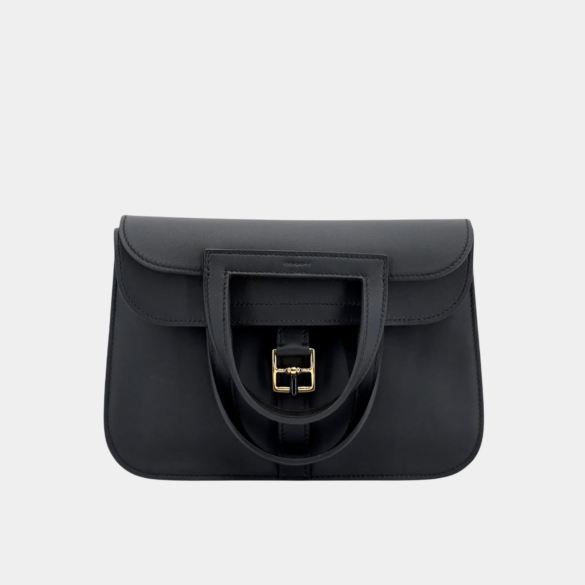 Halzan Mini Swift Black Ghw Hermes – Гарантія оригінальності – боковий вид