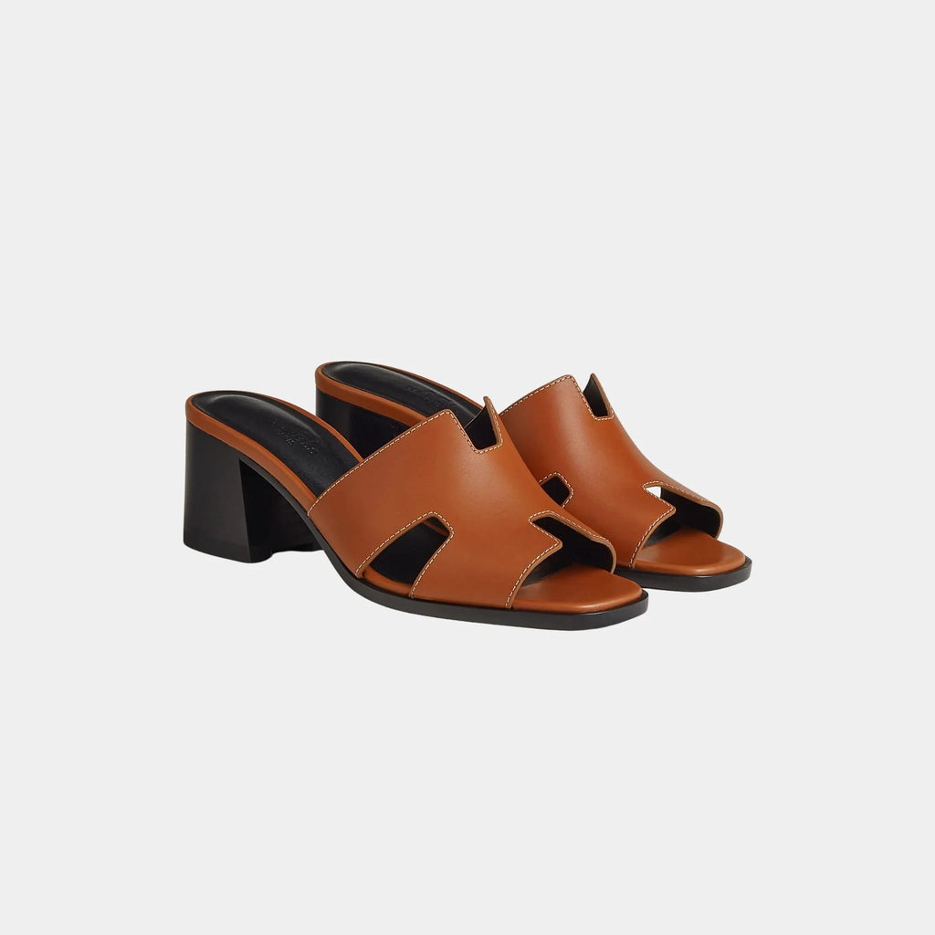 Helia 60 High Heel Heritage Calfskin Sandal Hermes – Гарантія оригінальності – боковий вид
