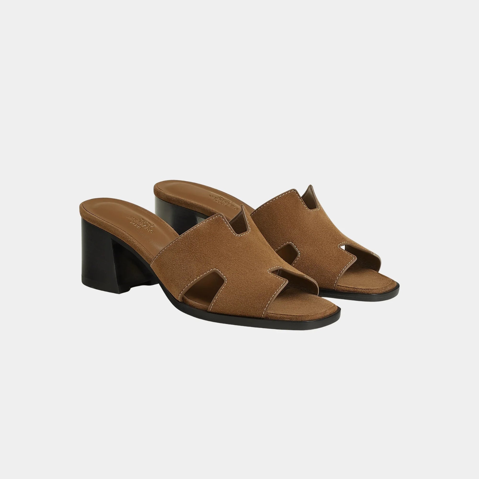 Helia 60 High Heel Suede Goatskin Sandal Hermes оригінал – Купити в Україні – боковий вид