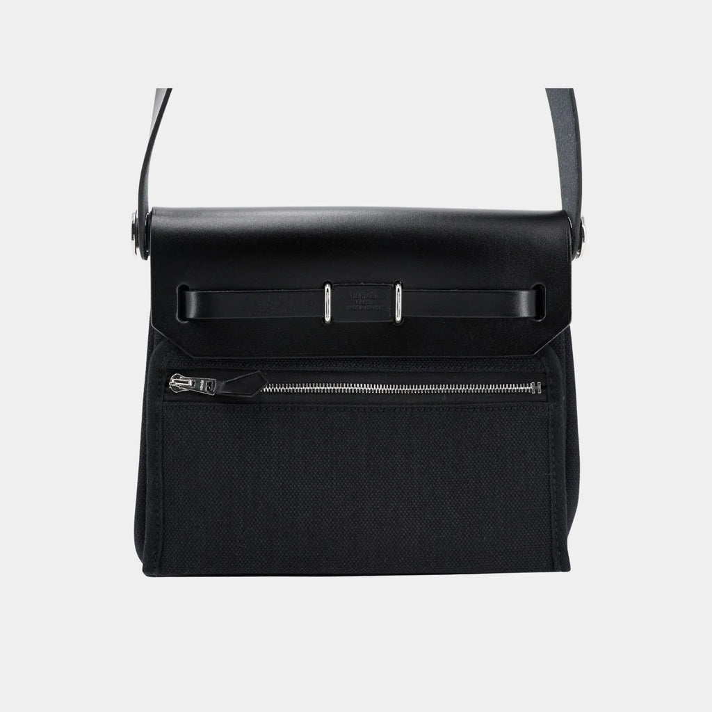 Оригінальна Herbag Zip Mini Vache Hunter-Canvas Black Phw Hermes – вид ззаду