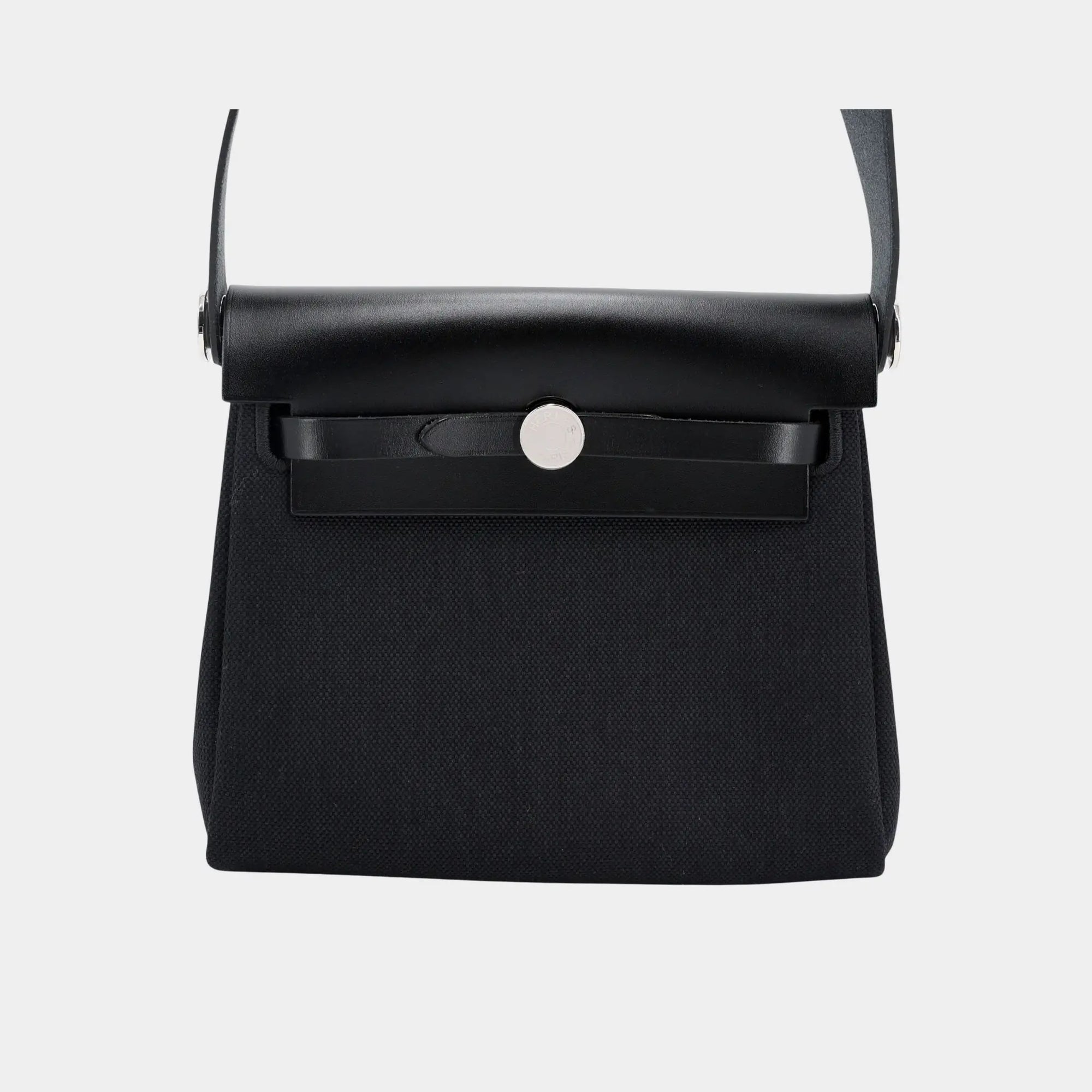 Оригінальна Herbag Zip Mini Vache Hunter-Canvas Black Phw Hermes – боковий вид