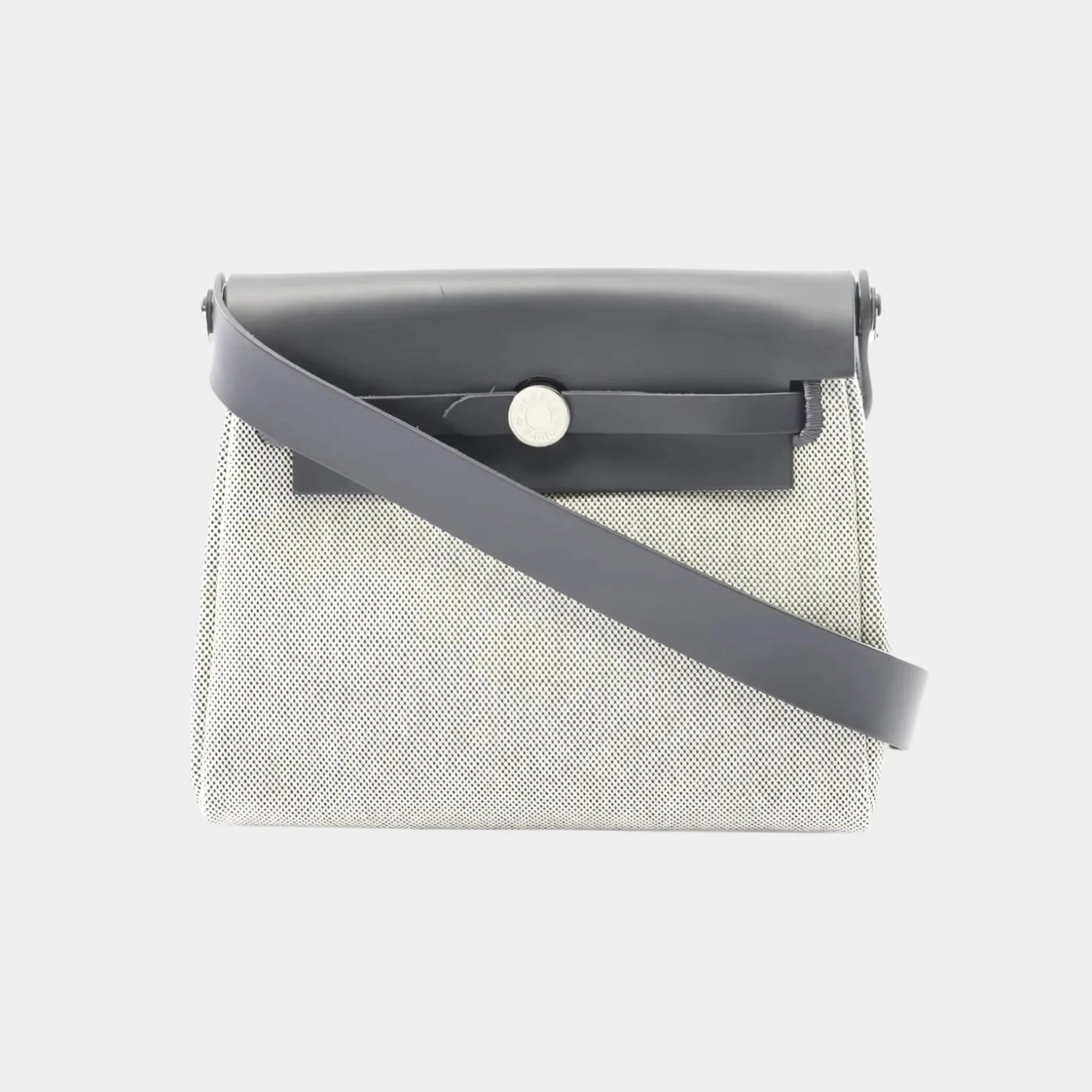 Herbag Zip Mini Vache Hunter-Canvas Ecru Hermes – Гарантія оригінальності – боковий вид
