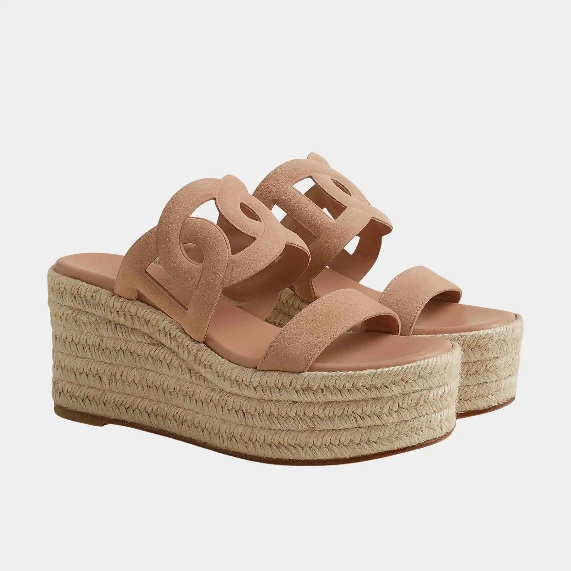 Ithea 30 Espadrille In Suede Goatskin Hermes – Гарантія оригінальності – боковий вид