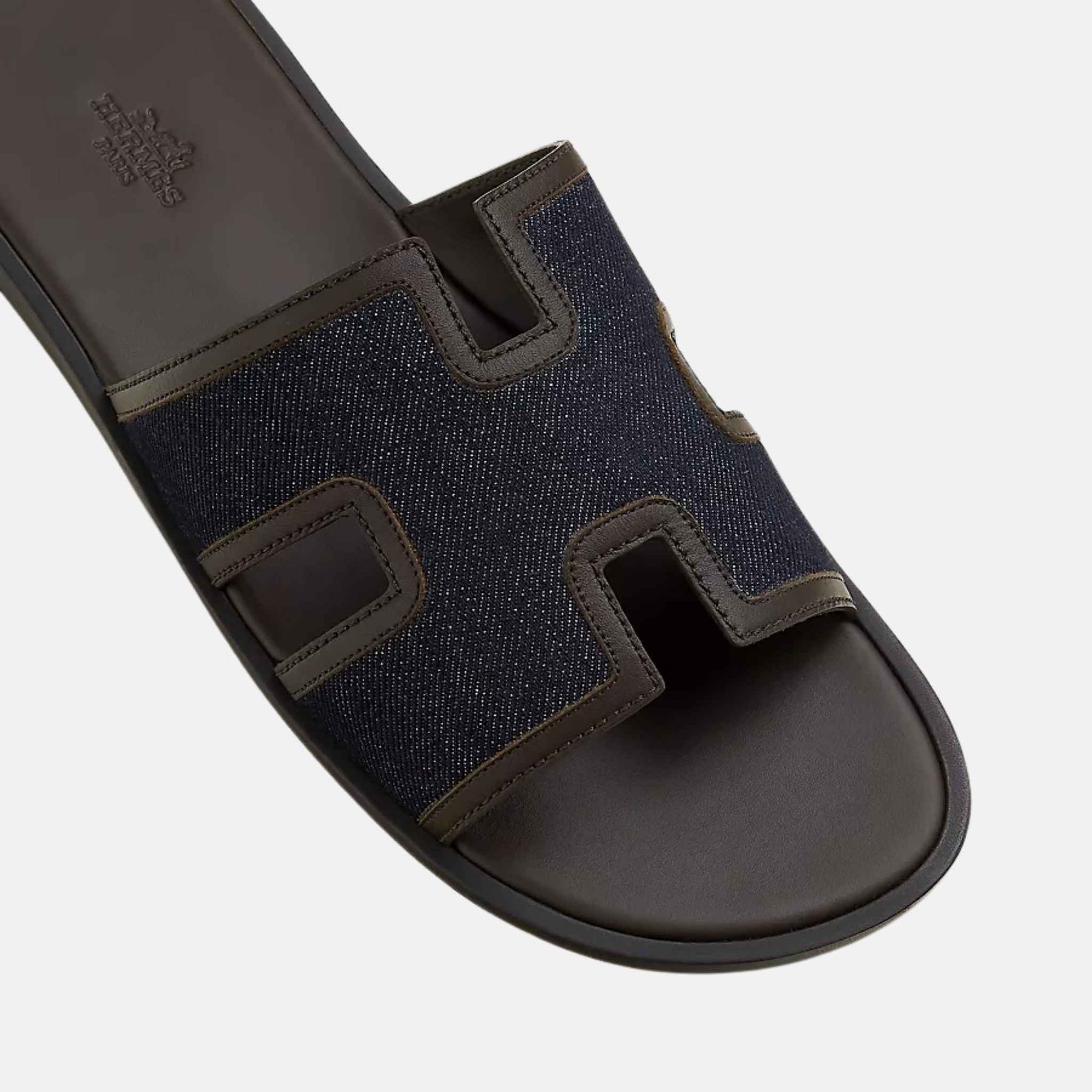 Оригінальна Izmir Sandal In Denim And Calfskin Hermes – детальний вид
