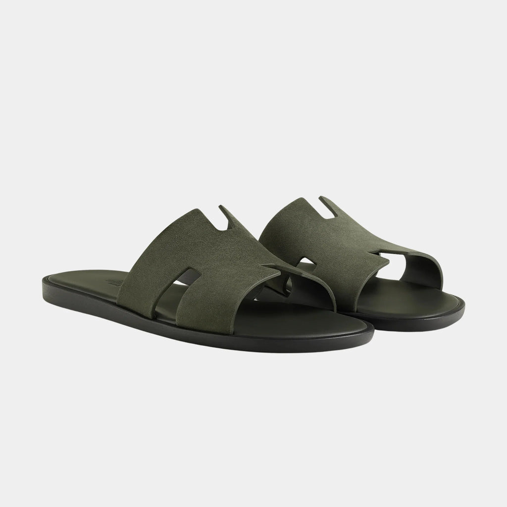 Оригінальна Izmir Sandal In Suede Goatskin Hermes – боковий вид