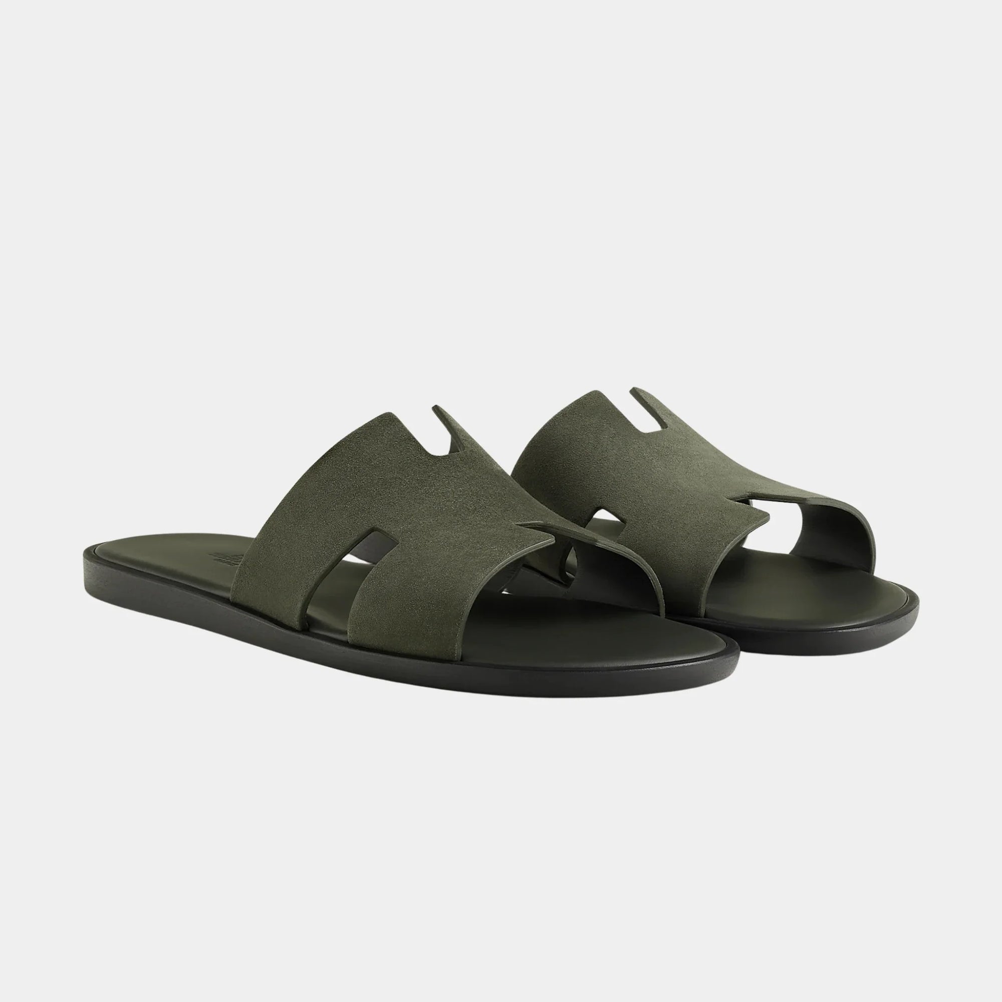 Оригінальна Izmir Sandal In Suede Goatskin Hermes – боковий вид