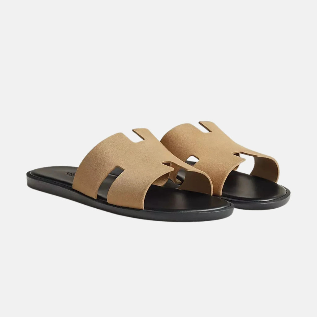 Оригінальна Izmir Sandal In Suede Goatskin Hermes – боковий вид