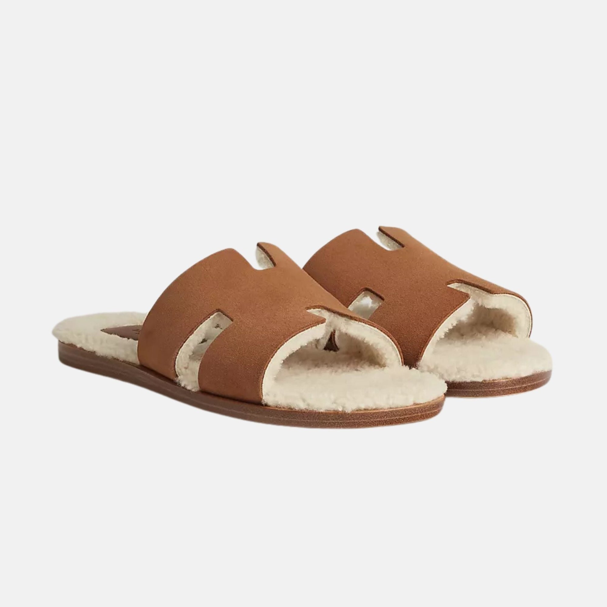 Оригінальна Izmir Sandal In Suede Goatskin And Woolskin Hermes – боковий вид