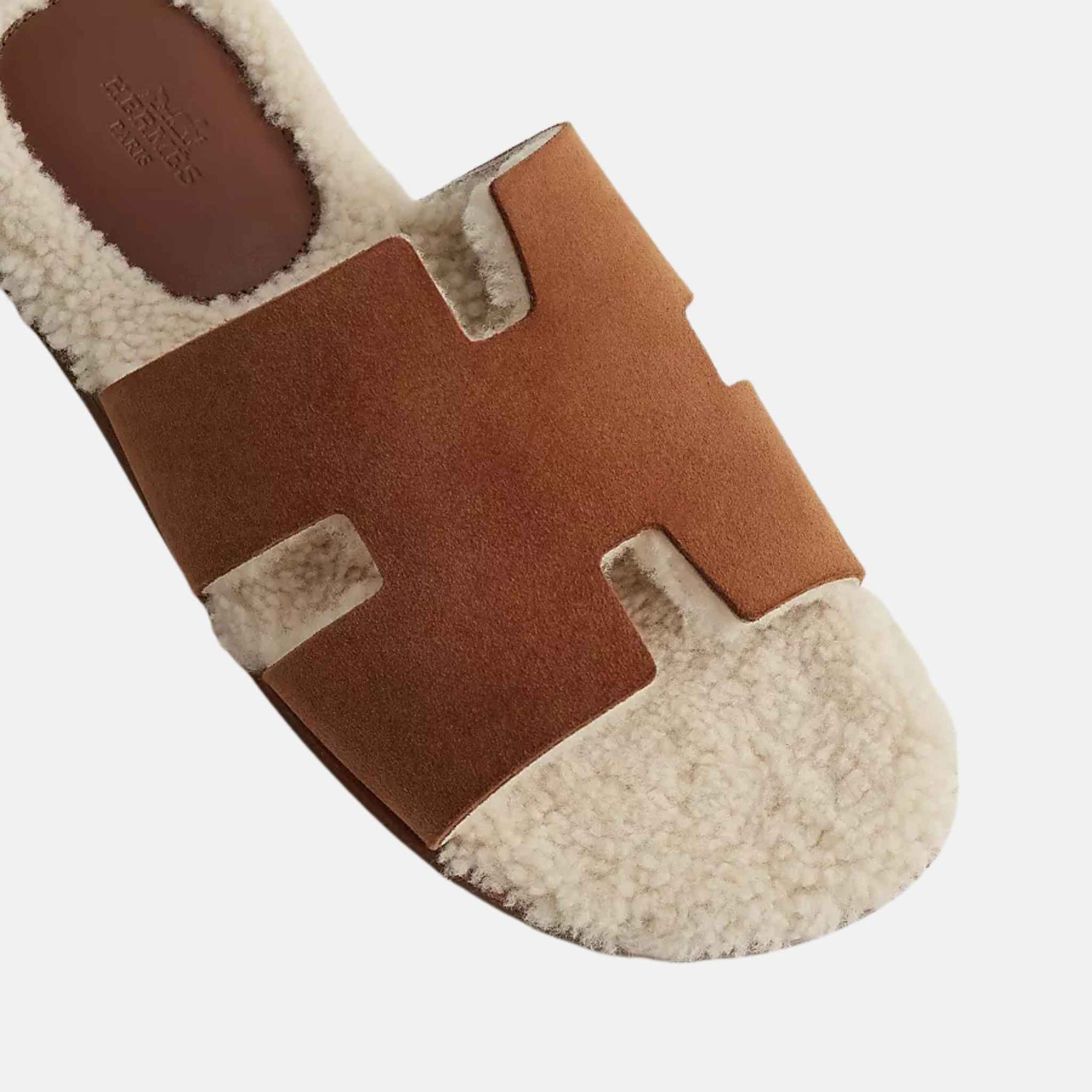 Оригінальна Izmir Sandal In Suede Goatskin And Woolskin Hermes – детальний вид