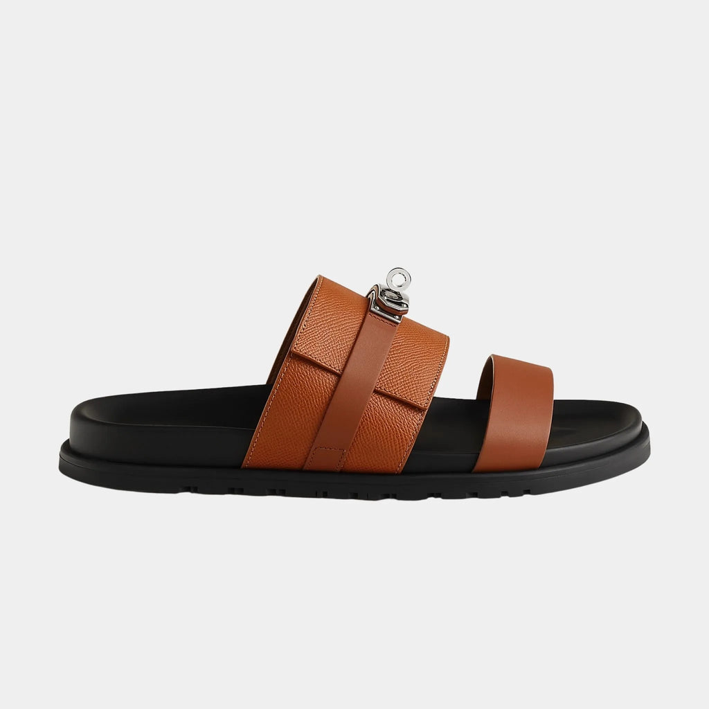 Jackson Sandal In Epsom Heritage Calfskin And Calfskin Hermes – Гарантія оригінальності – вид ззаду