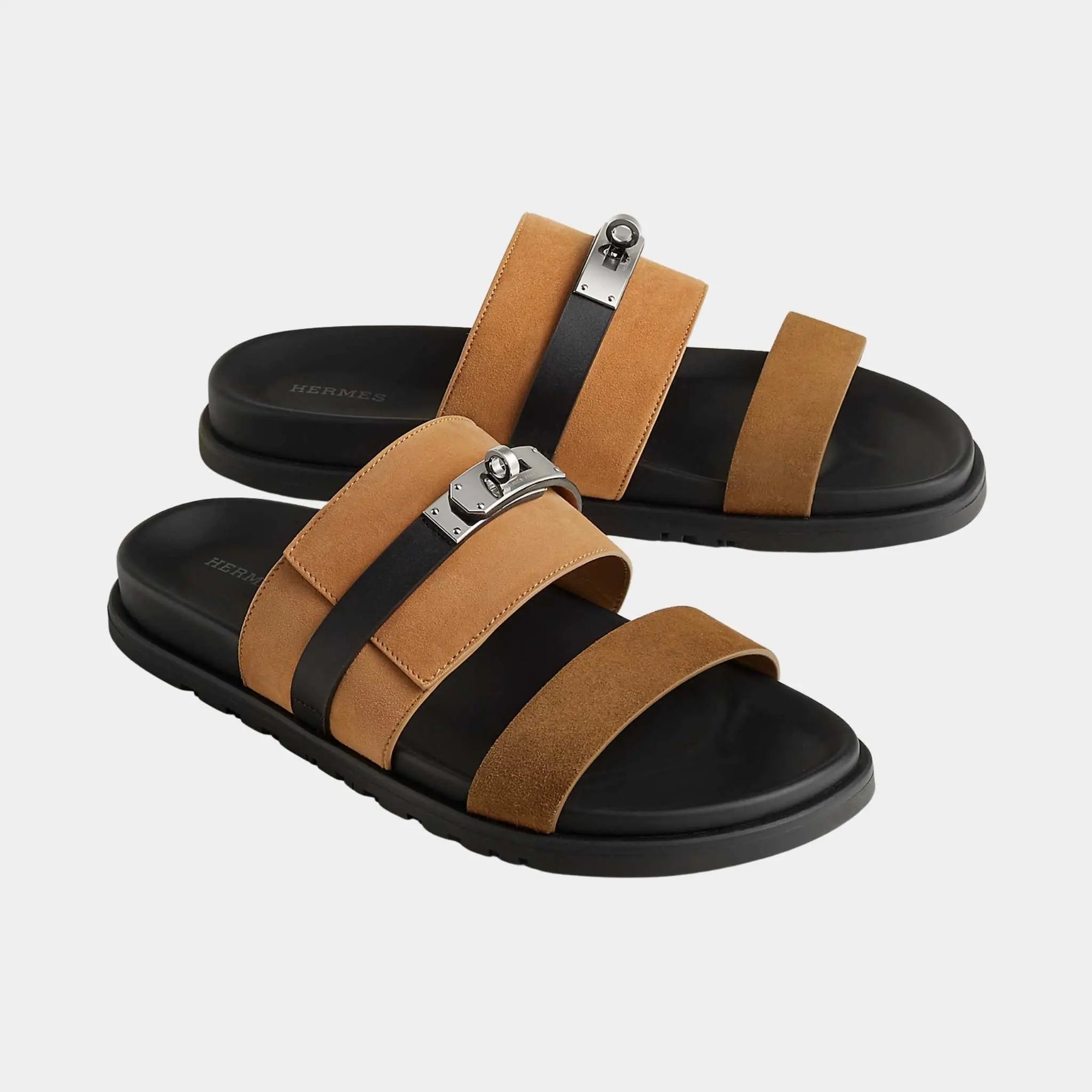 Jackson Sandals In Multicolor Suede Goatskin And Calfskin Hermes оригінал – Купити в Україні – боковий вид
