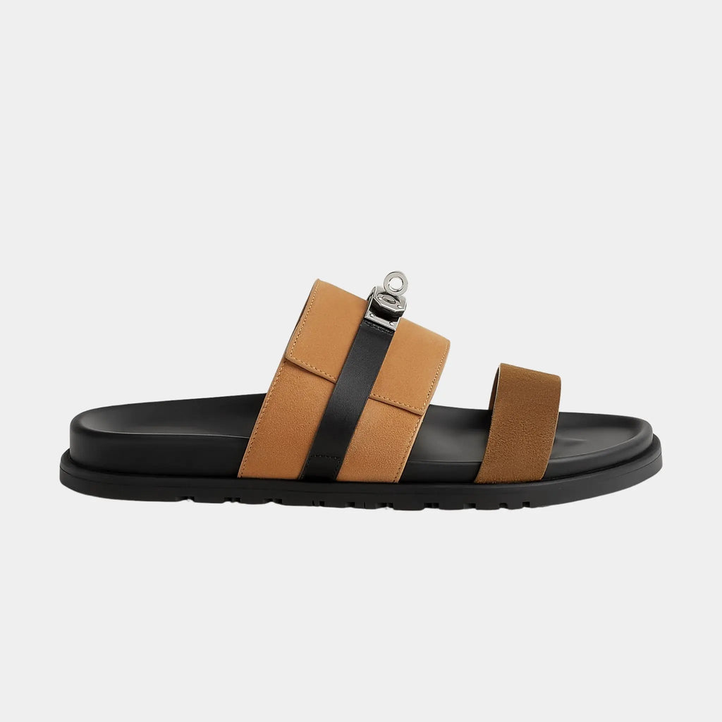 Jackson Sandals In Multicolor Suede Goatskin And Calfskin Hermes оригінал – Купити в Україні – вид ззаду