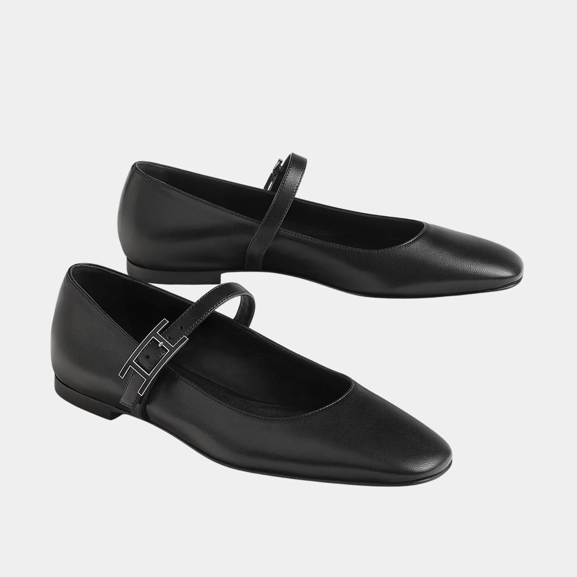 Jane Ballerinas In Goatskin Hermes – Гарантія оригінальності – боковий вид
