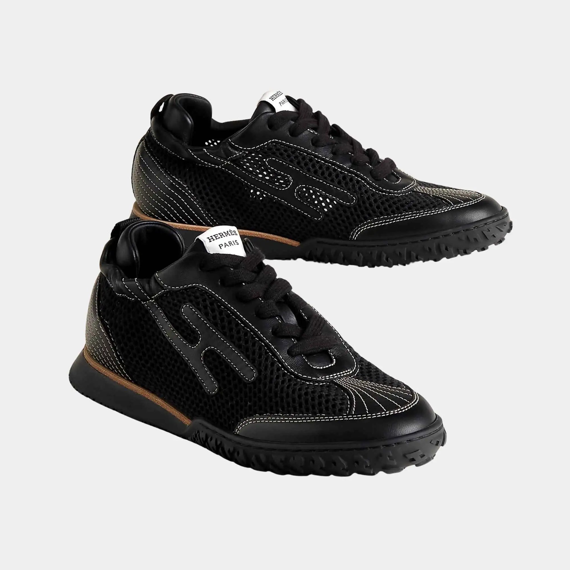 Jet Sneakers In Crochet Knit And Nappa Leather Hermes оригінал – Купити в Україні – боковий вид
