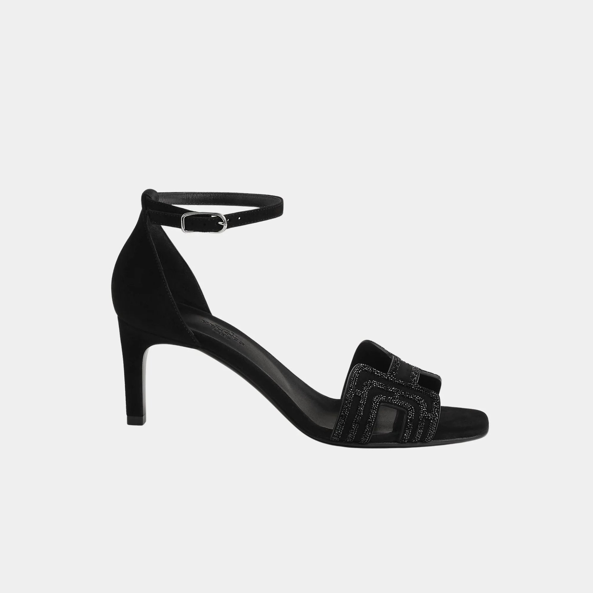 Joy 70 Heelede Sandal In Suede With Arcane Motif Hermes оригінал – Купити в Україні – вид ззаду