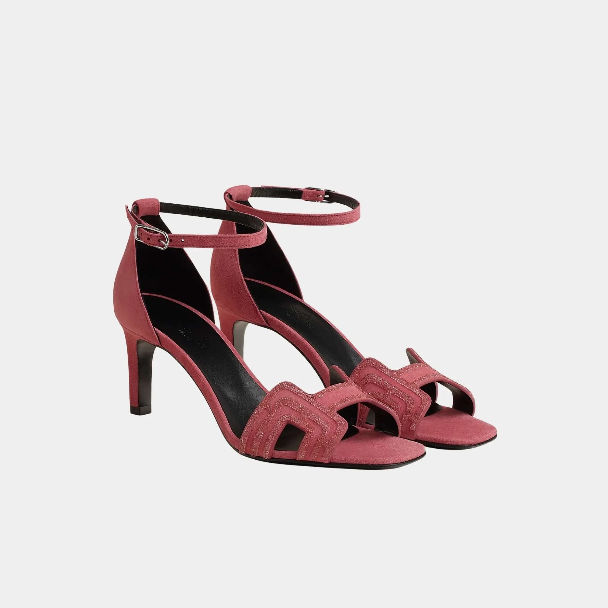 Joy 70 Heelede Sandal In Suede With Arcane Motif Hermes оригінал – Купити в Україні – збільшений вид