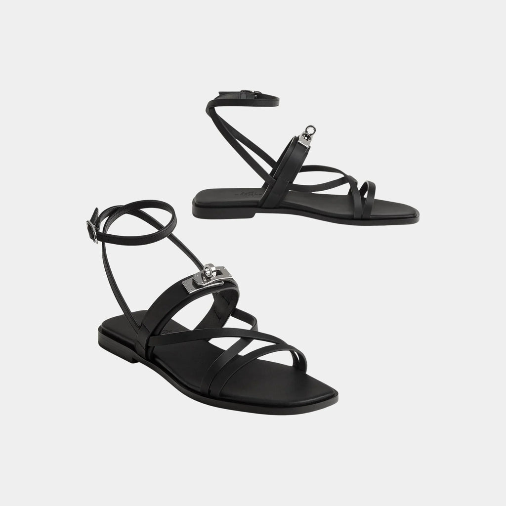 June Sandals With Straps In Calfskin Hermes – Гарантія оригінальності – боковий вид