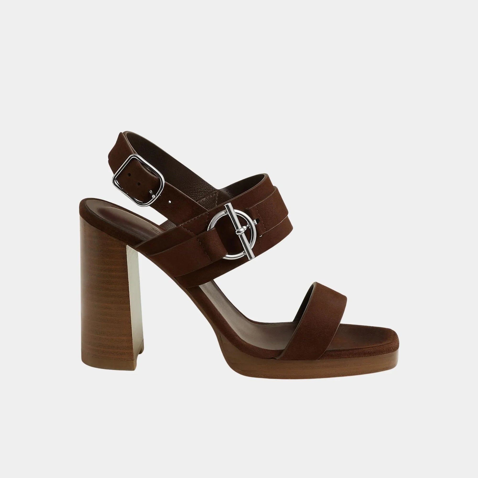 Keen 90 Heeled Sandals In Suede Goatskin Hermes оригінал – Купити в Україні – вид ззаду