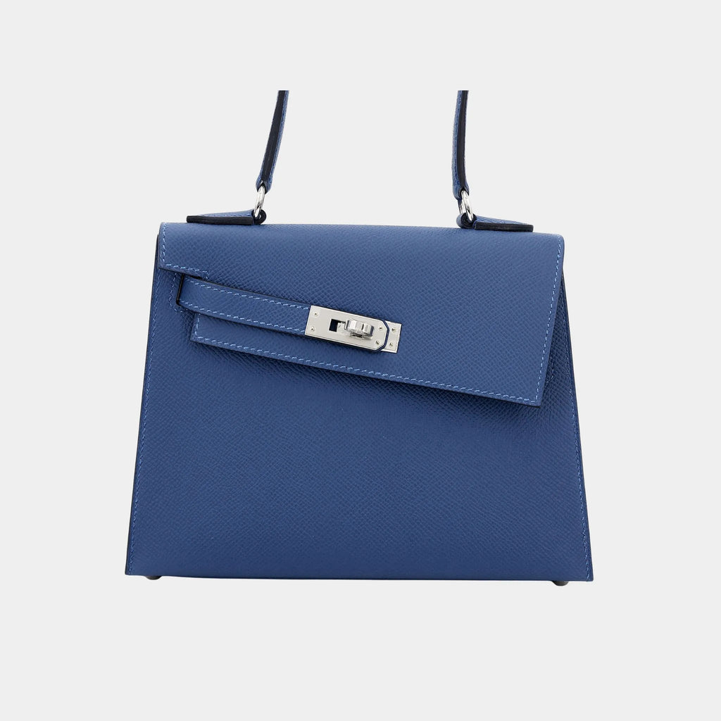 Kelly 20 Epsom Limited Edition En Desordre Bleu Tie Phw Hermes оригінал – Купити в Україні – вид ззаду