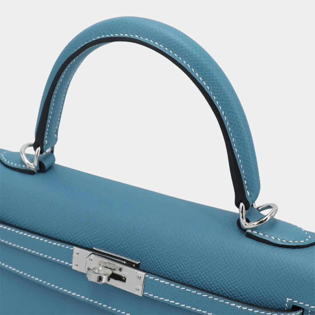 Оригінальна Kelly 25 Epsom Bleu Jeans Phw Hermes – збільшений вид