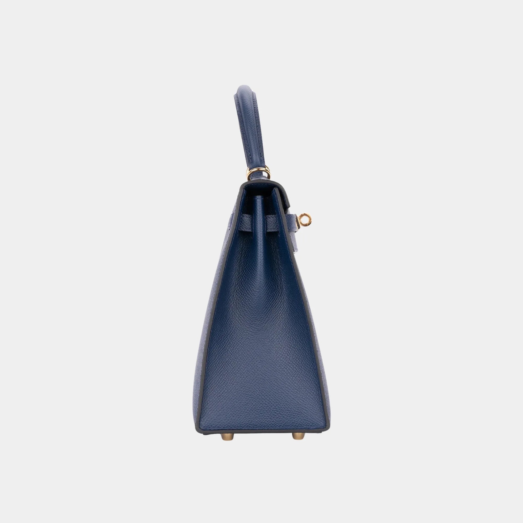 Kelly 25 Epsom Bleu Navy Ghw Hermes – Гарантія оригінальності – детальний вид