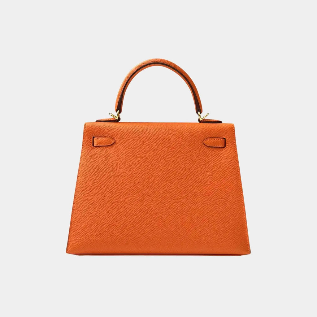 Kelly 25 Epsom Orange H Ghw Hermes – Гарантія оригінальності – вид ззаду