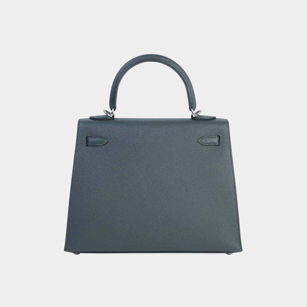 Оригінальна Kelly 25 Epsom Vert Mangrove Elhw Hermes – вид ззаду