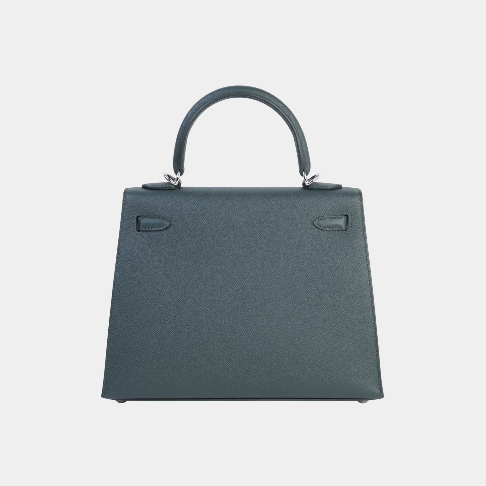 Оригінальна Kelly 25 Epsom Vert Mangrove Elhw Hermes – вид ззаду