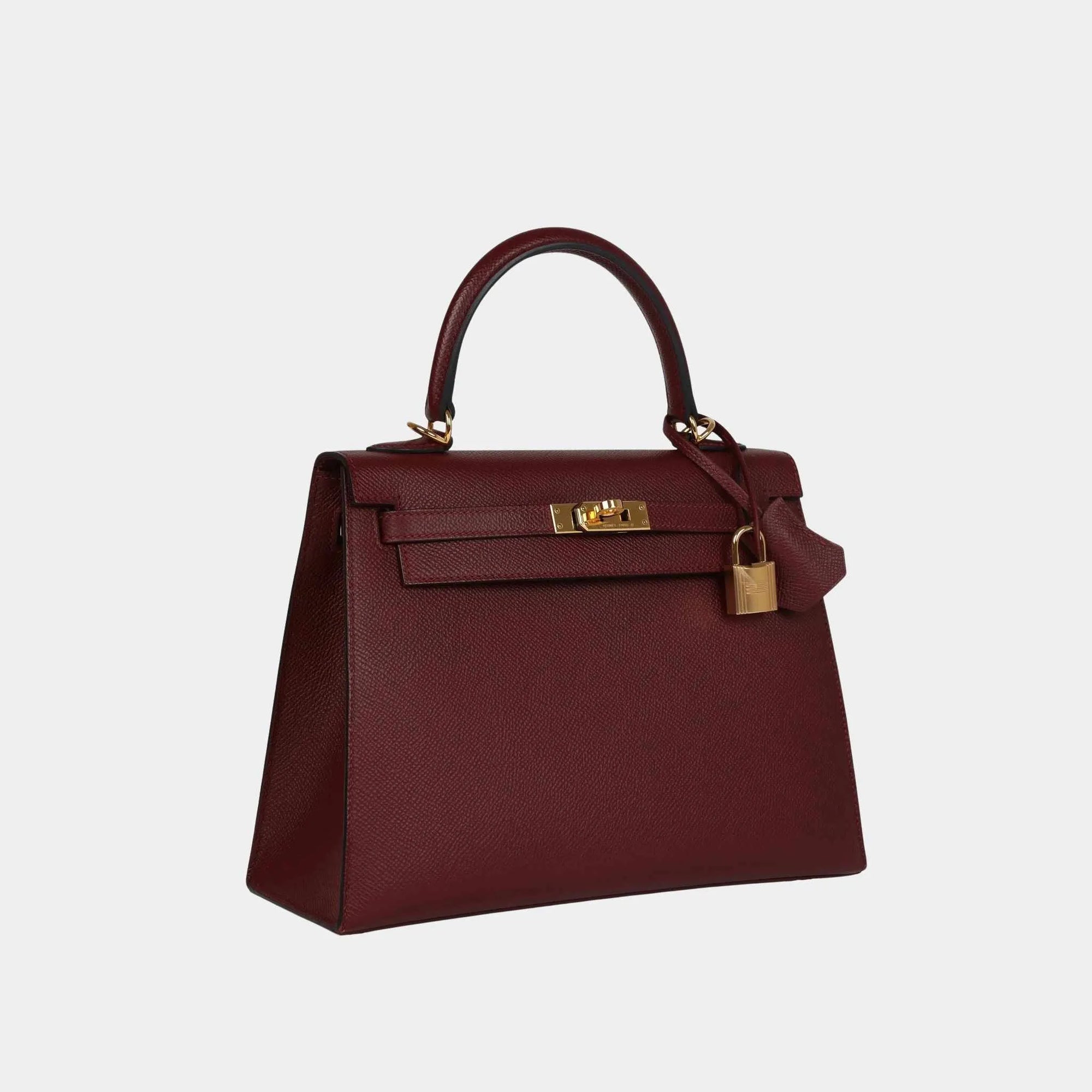 Оригінальна Kelly 25 Espom Rouge H Ghw Hermes – детальний вид