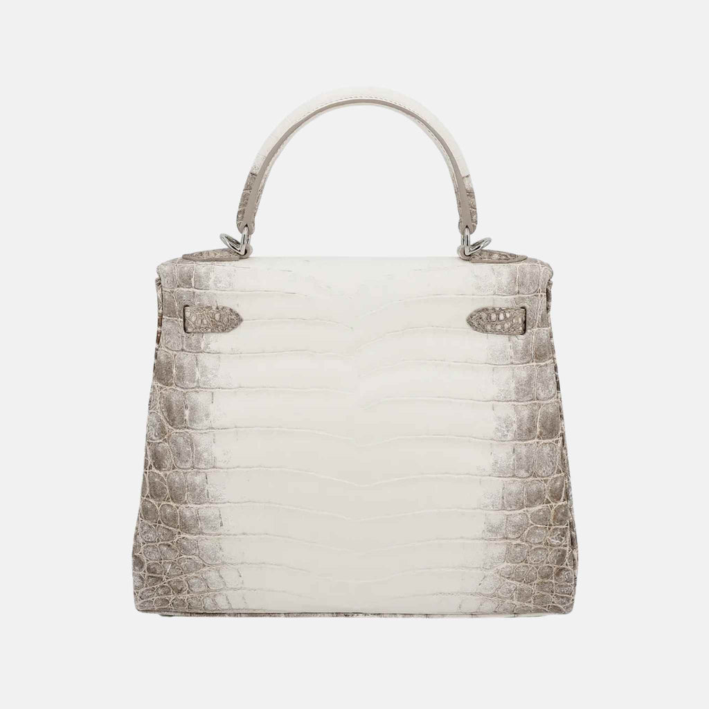 Kelly 25 Matte Niloticus Crocodile Himalaya Phw Hermes оригінал – Купити в Україні – вид ззаду