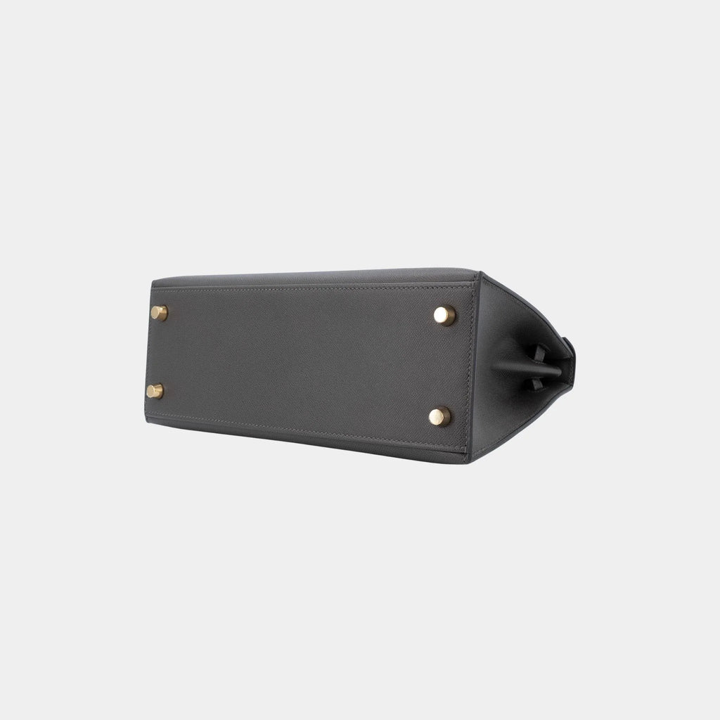 Оригінальна Kelly 25 Madame Graphite Ghw Hermes – детальний вид