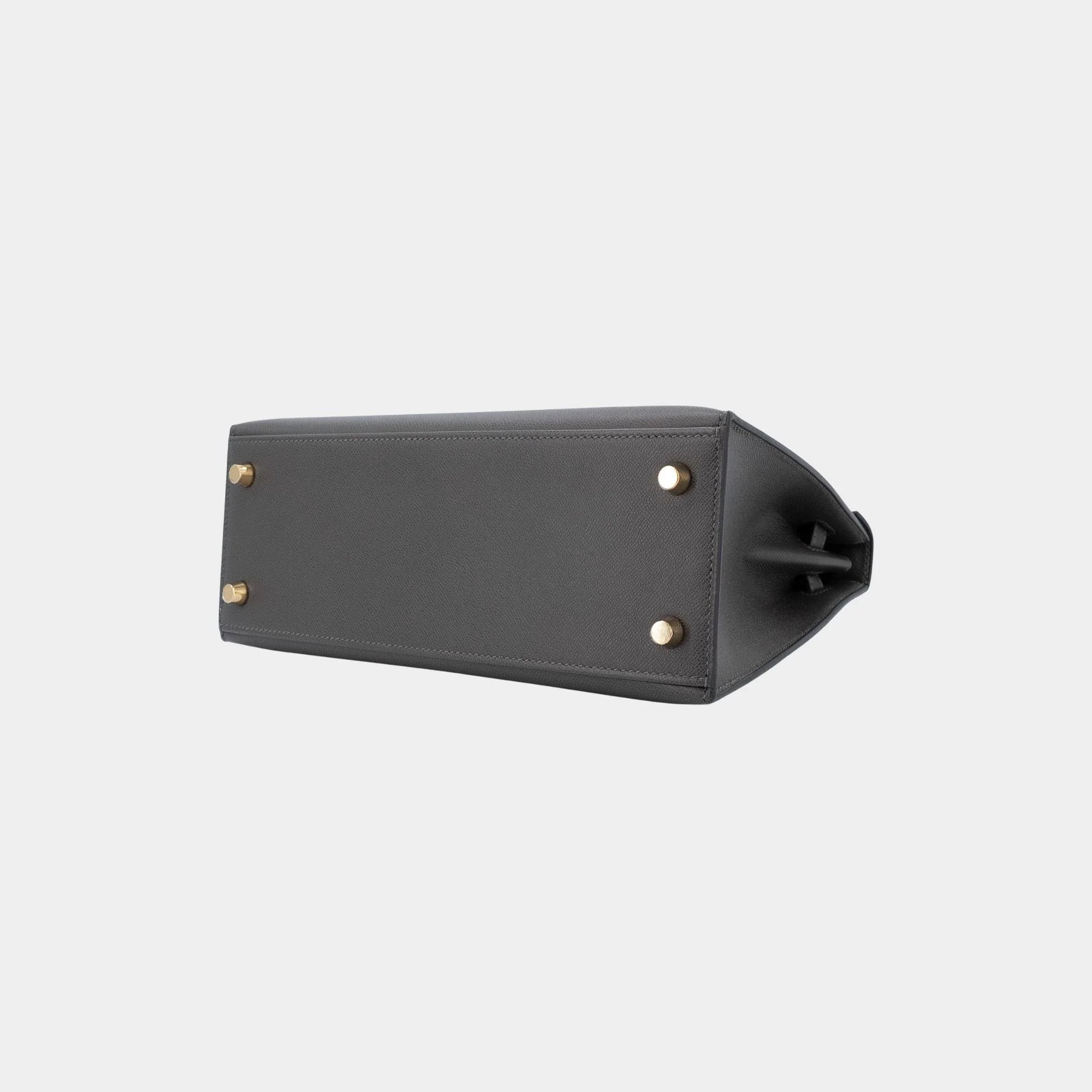 Оригінальна Kelly 25 Madame Graphite Ghw Hermes – детальний вид
