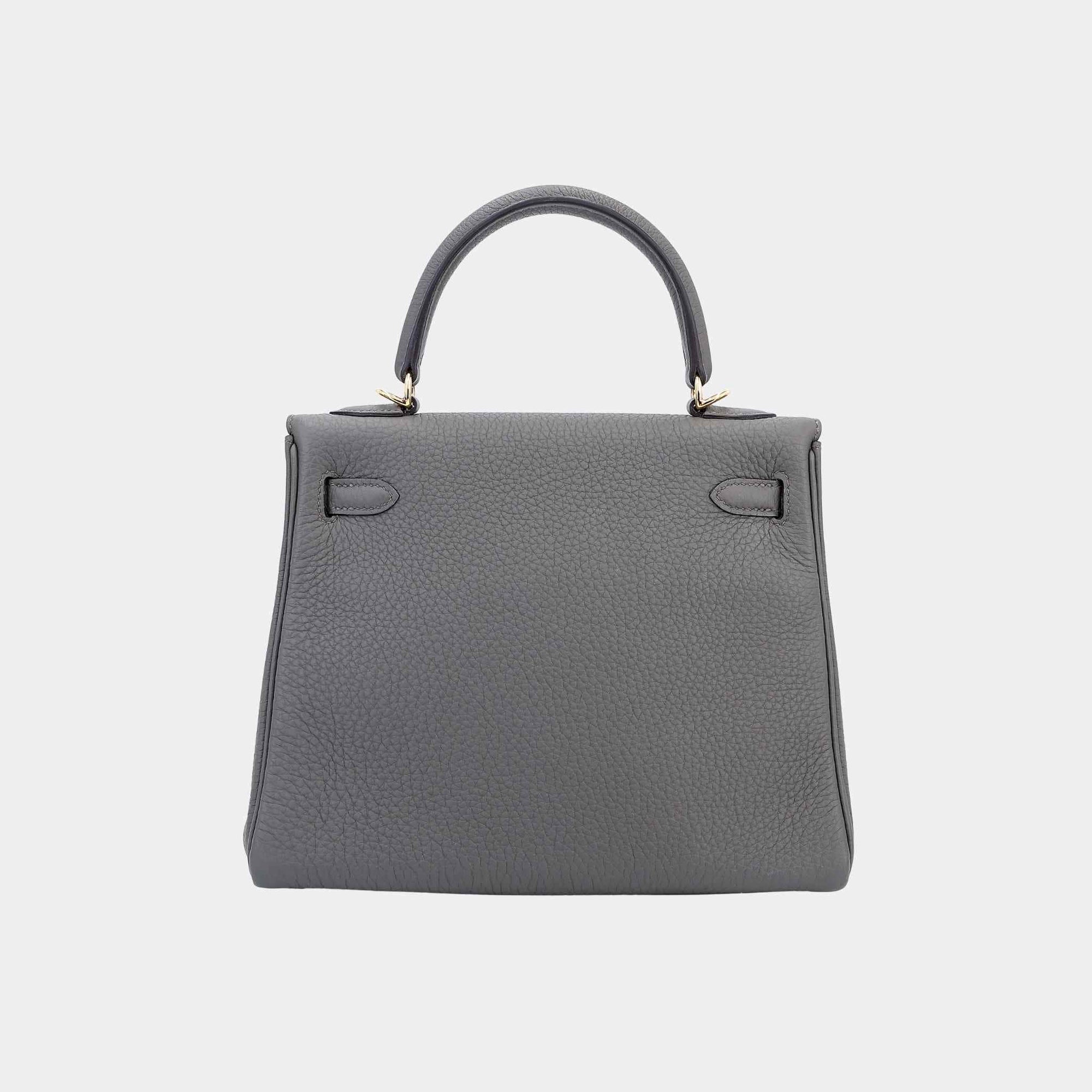 Оригінальна Kelly 25 Togo Etain Ghw Hermes – вид ззаду