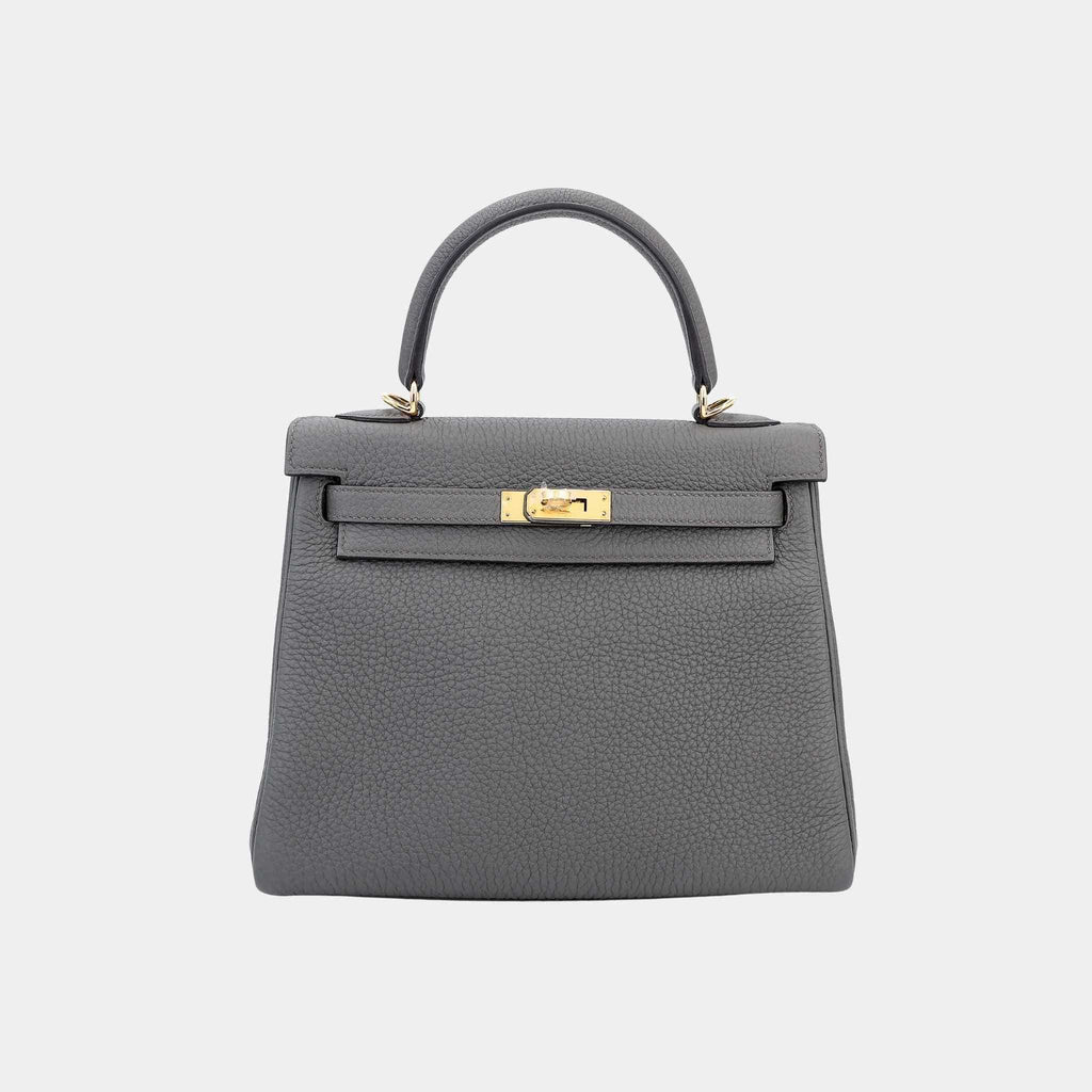 Оригінальна Kelly 25 Togo Etain Ghw Hermes – боковий вид