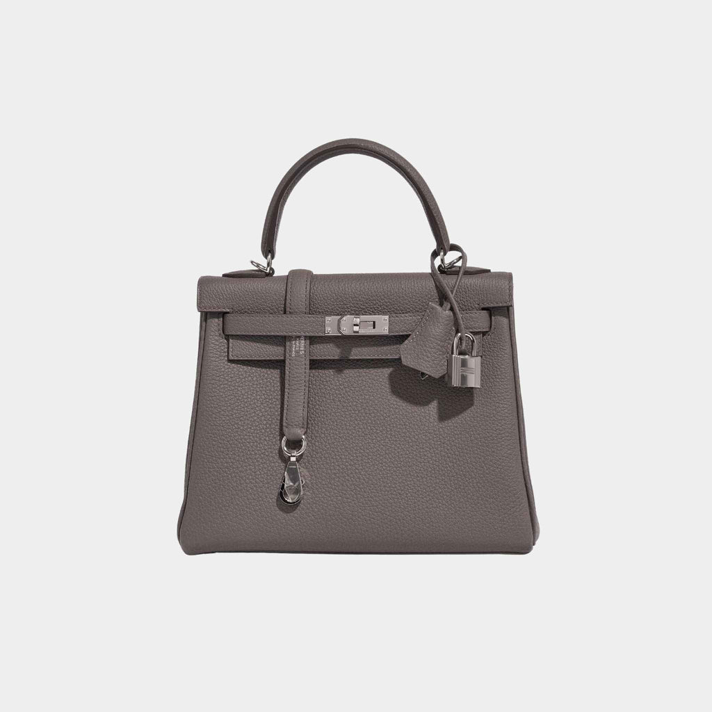 Kelly 25 Togo Etain Phw Hermes – Гарантія оригінальності – боковий вид