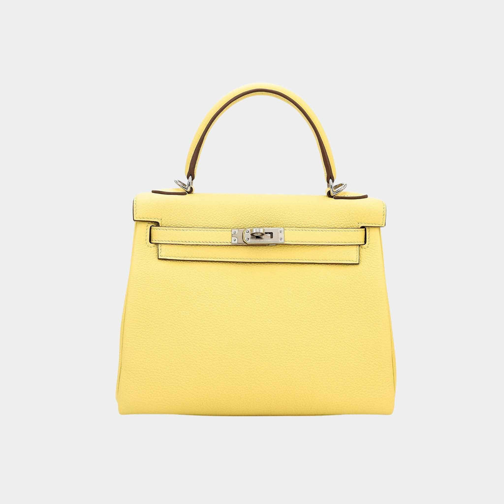 Kelly 25 Togo Jaune Poussin Phw Hermes – Гарантія оригінальності – боковий вид