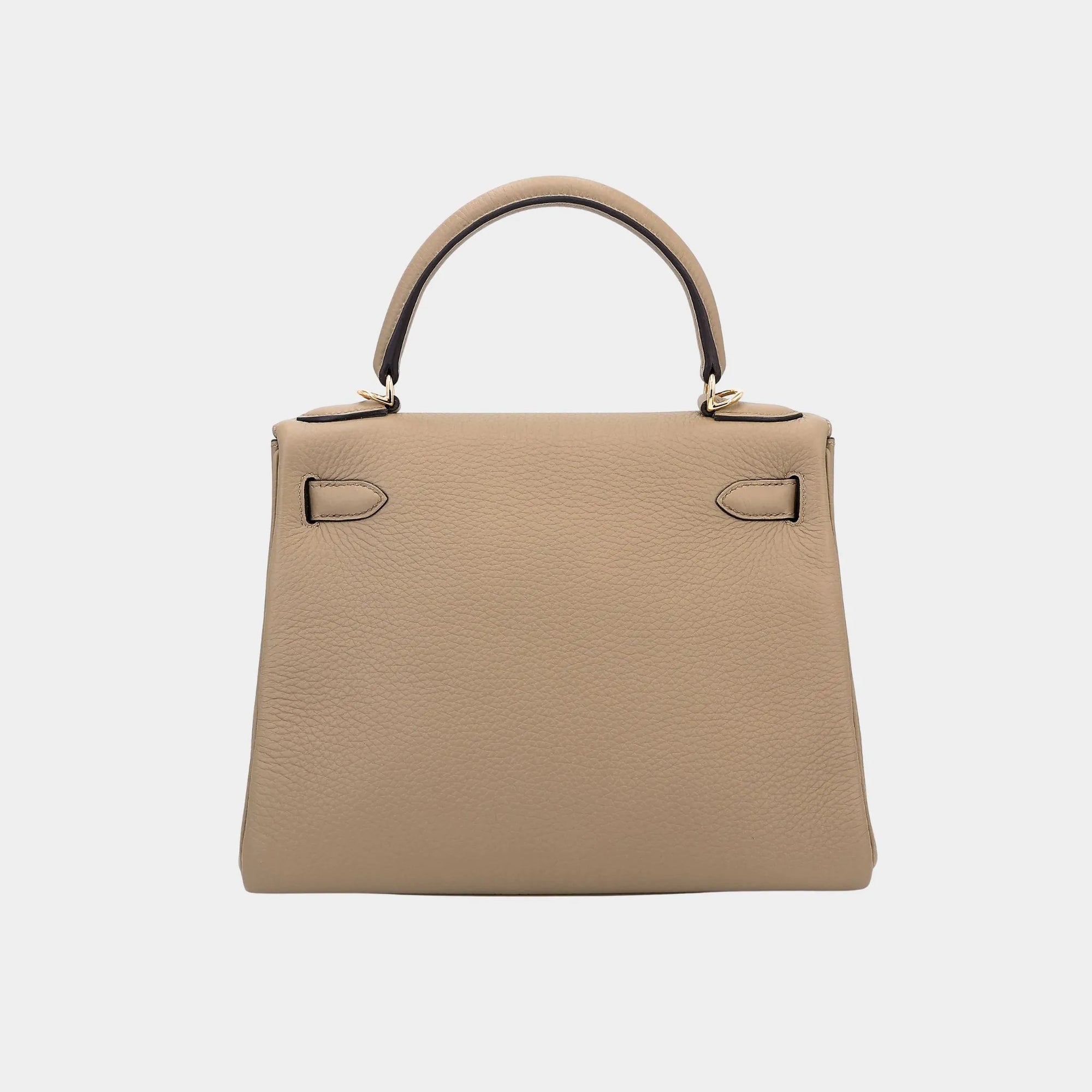 Kelly 28 Clemence Beige Marfa Ghw Hermes оригінал – Купити в Україні – вид ззаду