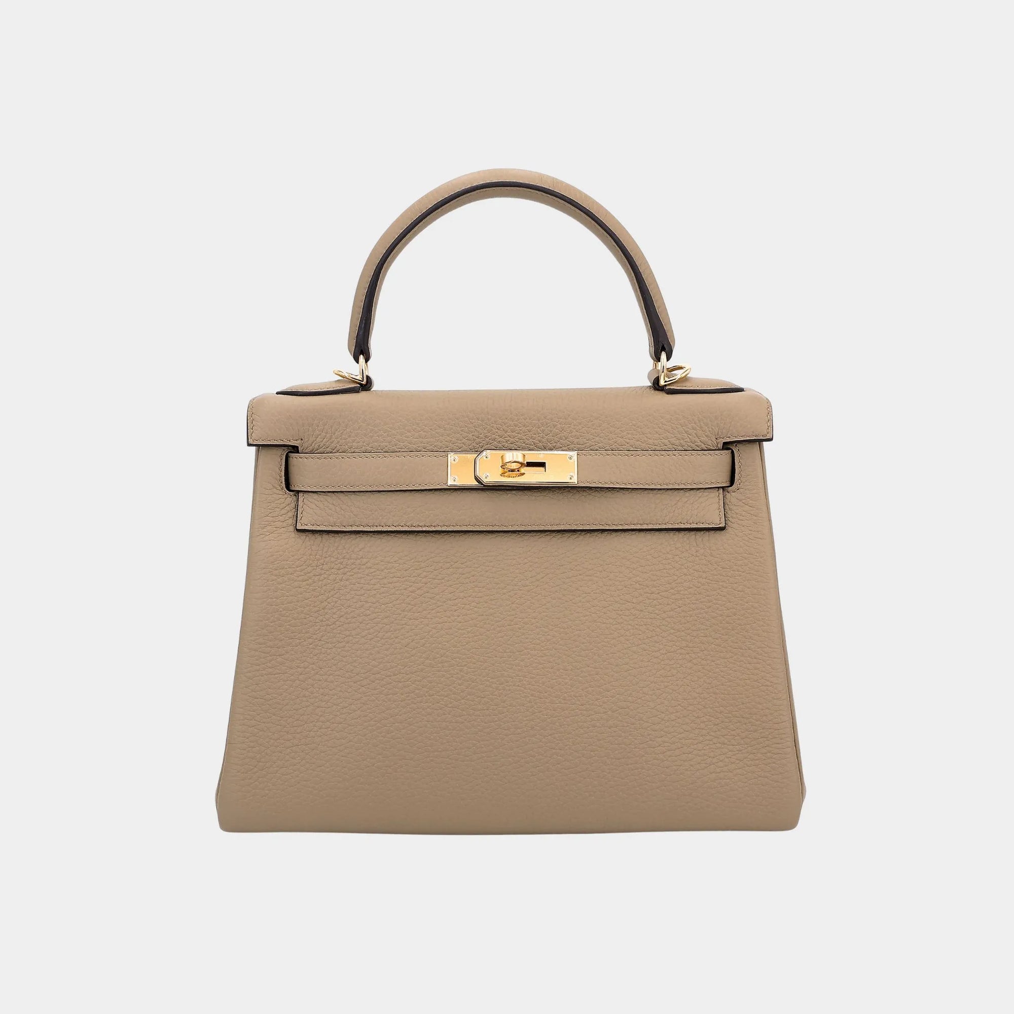 Kelly 28 Clemence Beige Marfa Ghw Hermes оригінал – Купити в Україні – боковий вид