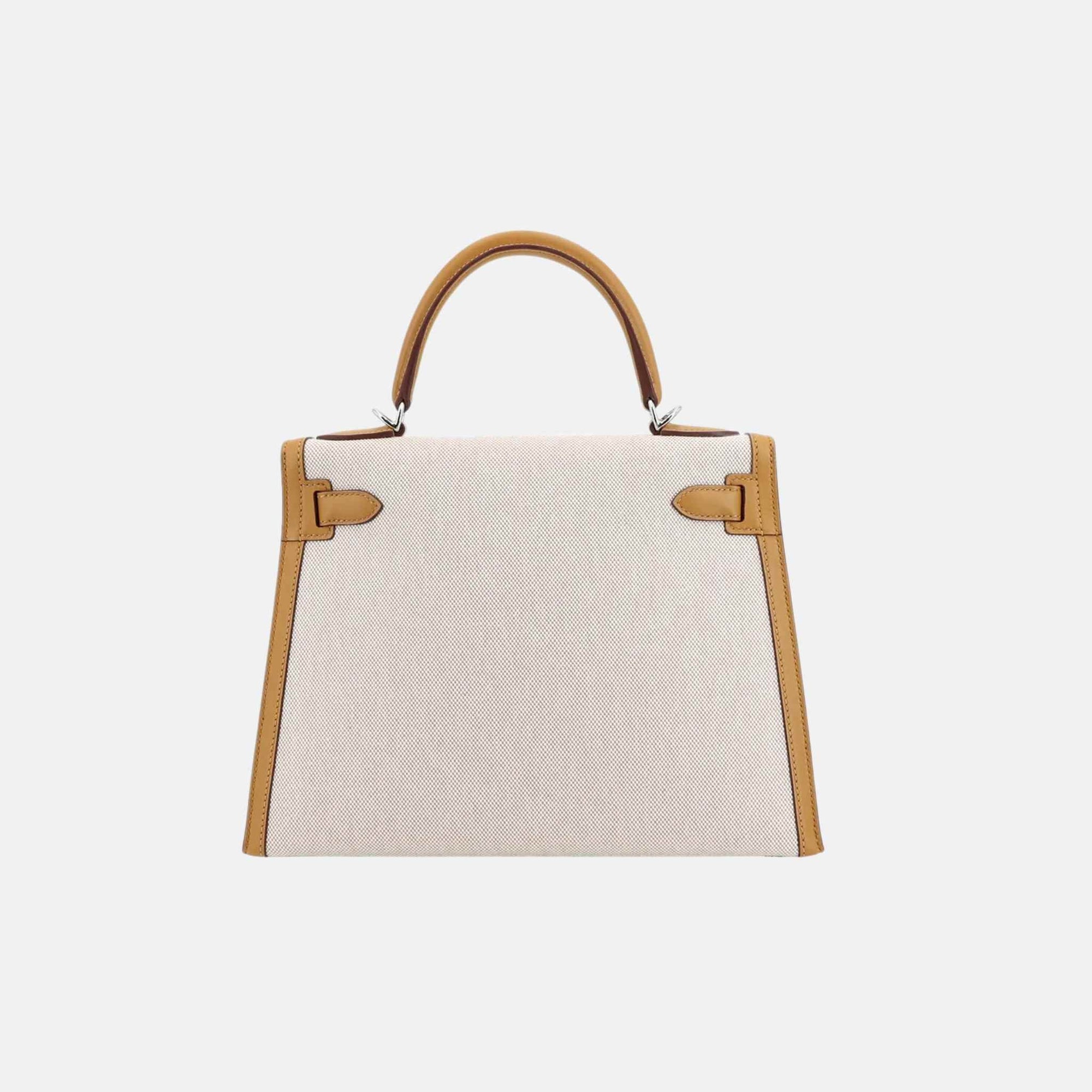 Kelly 28 Limited Edition Swift Toile H Canvas Sesame Phw Hermes оригінал – Купити в Україні – вид ззаду