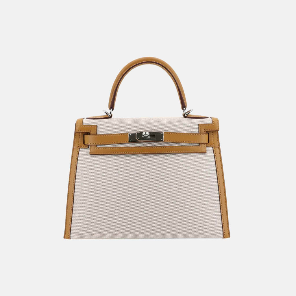 Kelly 28 Limited Edition Swift Toile H Canvas Sesame Phw Hermes оригінал – Купити в Україні – боковий вид