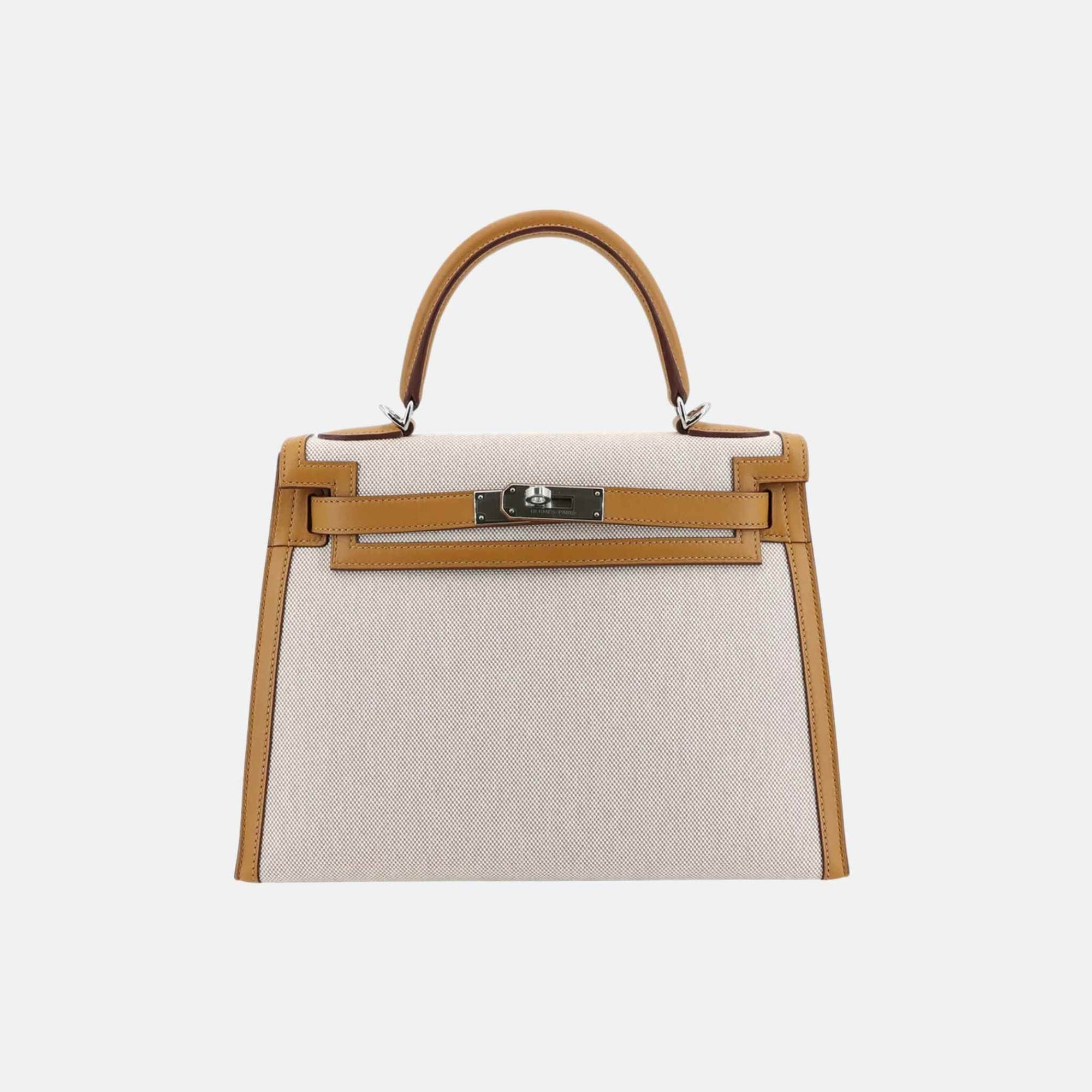 Kelly 28 Limited Edition Swift Toile H Canvas Sesame Phw Hermes оригінал – Купити в Україні – боковий вид
